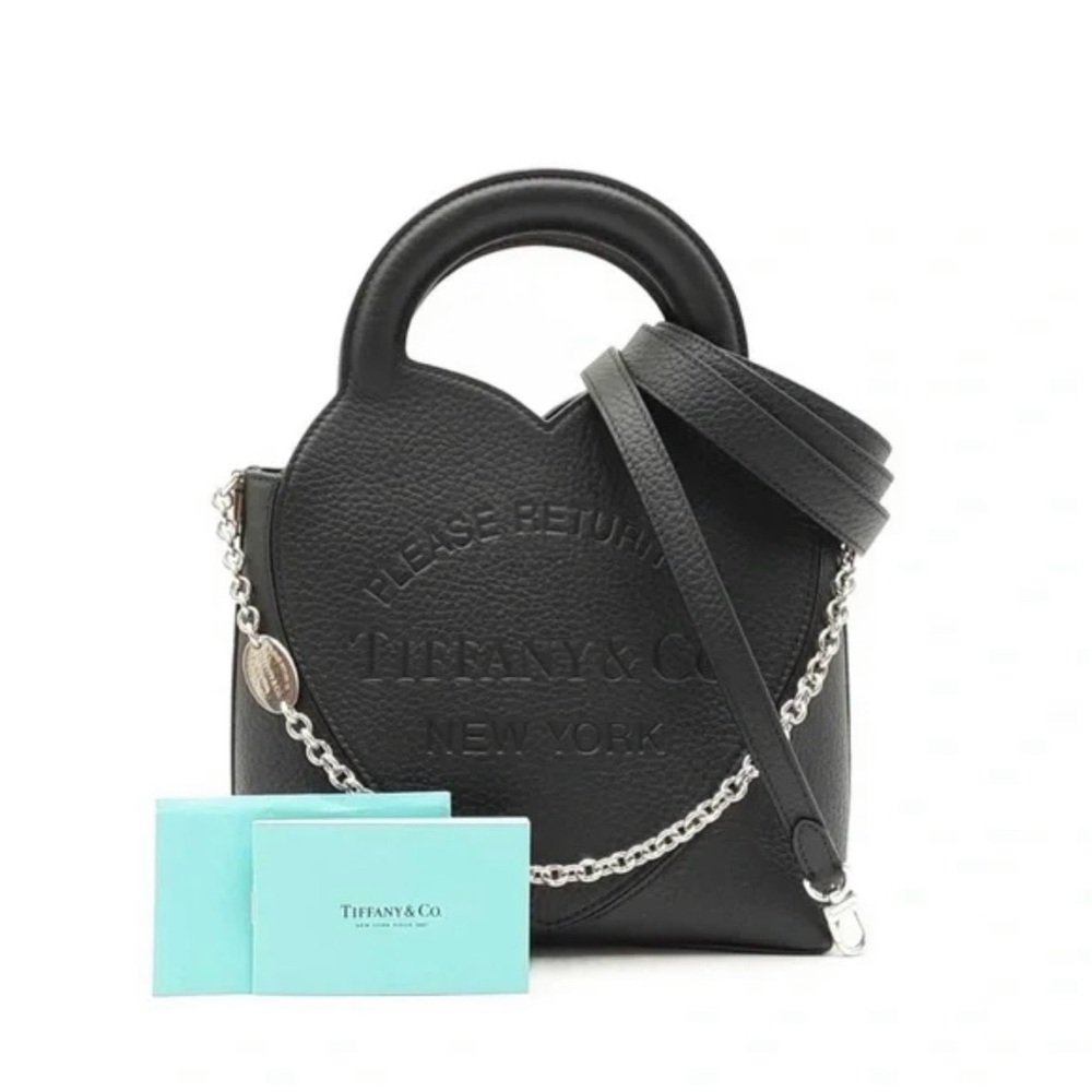 Tiffany & Co. Black Heart-Shaped Crossbody Bag - Picture 3 of 7